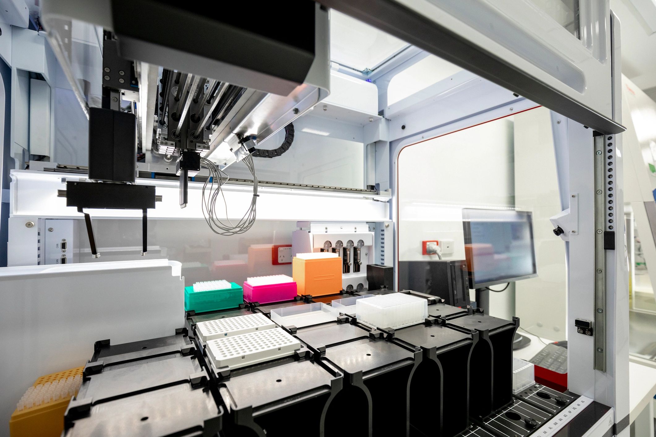 Modern laboratory equipment in a clean research facility